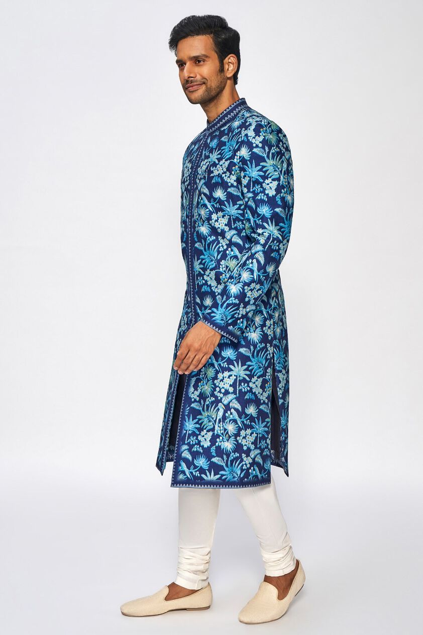 2 - Tanwik Sherwani - Navy, image 2