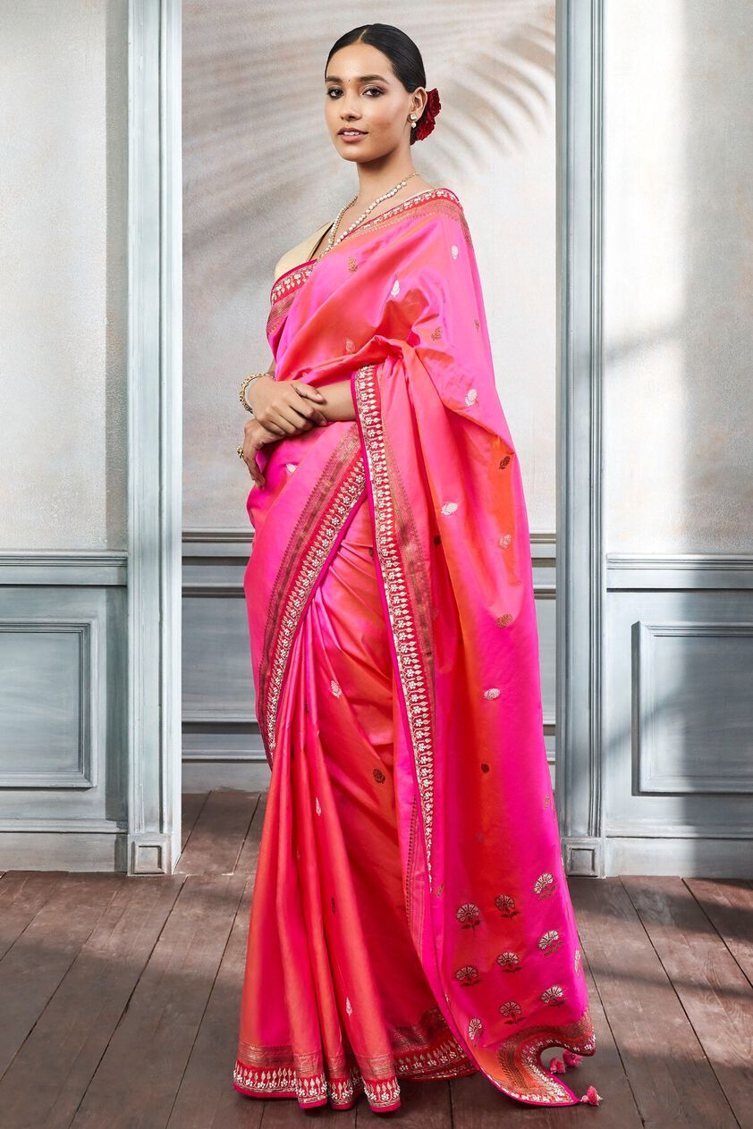 2 - Naseen Saree Set - Pink, image 2