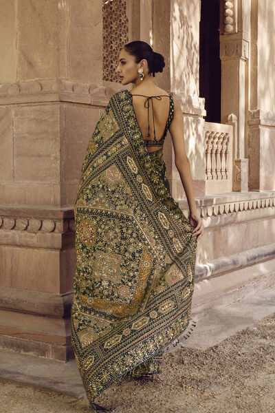 Rishama Silk Saree - Green