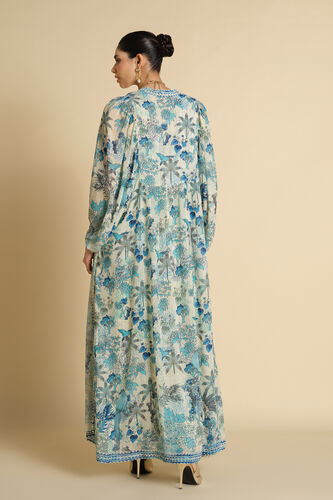 Siham Printed Kaftan - Powder Blue, Blue, image 2