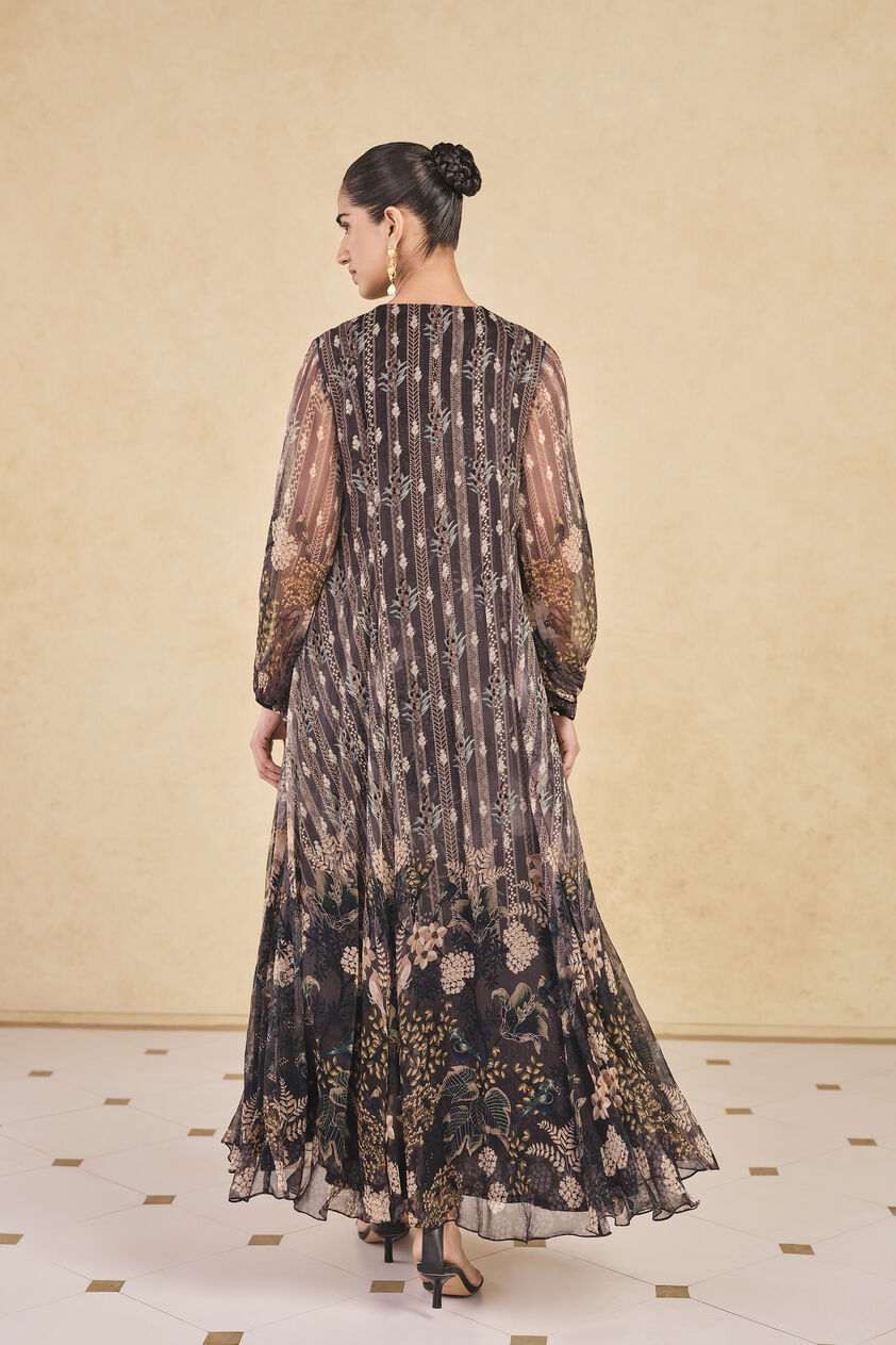 Jumaana Printed Kaftan - Black, Black, image 3
