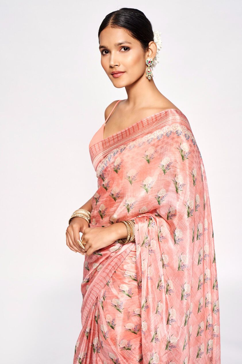 5 - Aazeen Saree – Peach, image 5