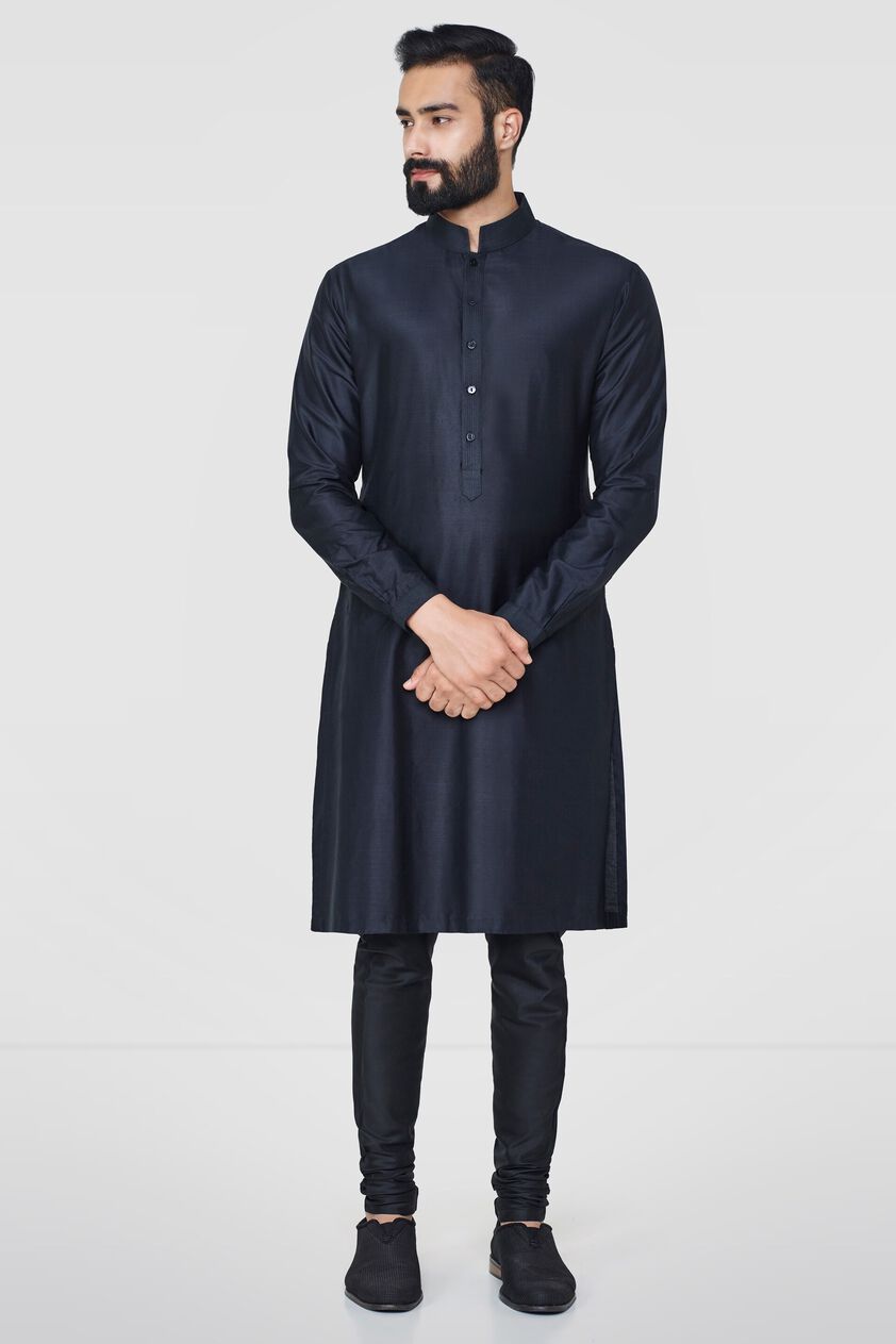 Premvat Kurta- Black, Black, image 1