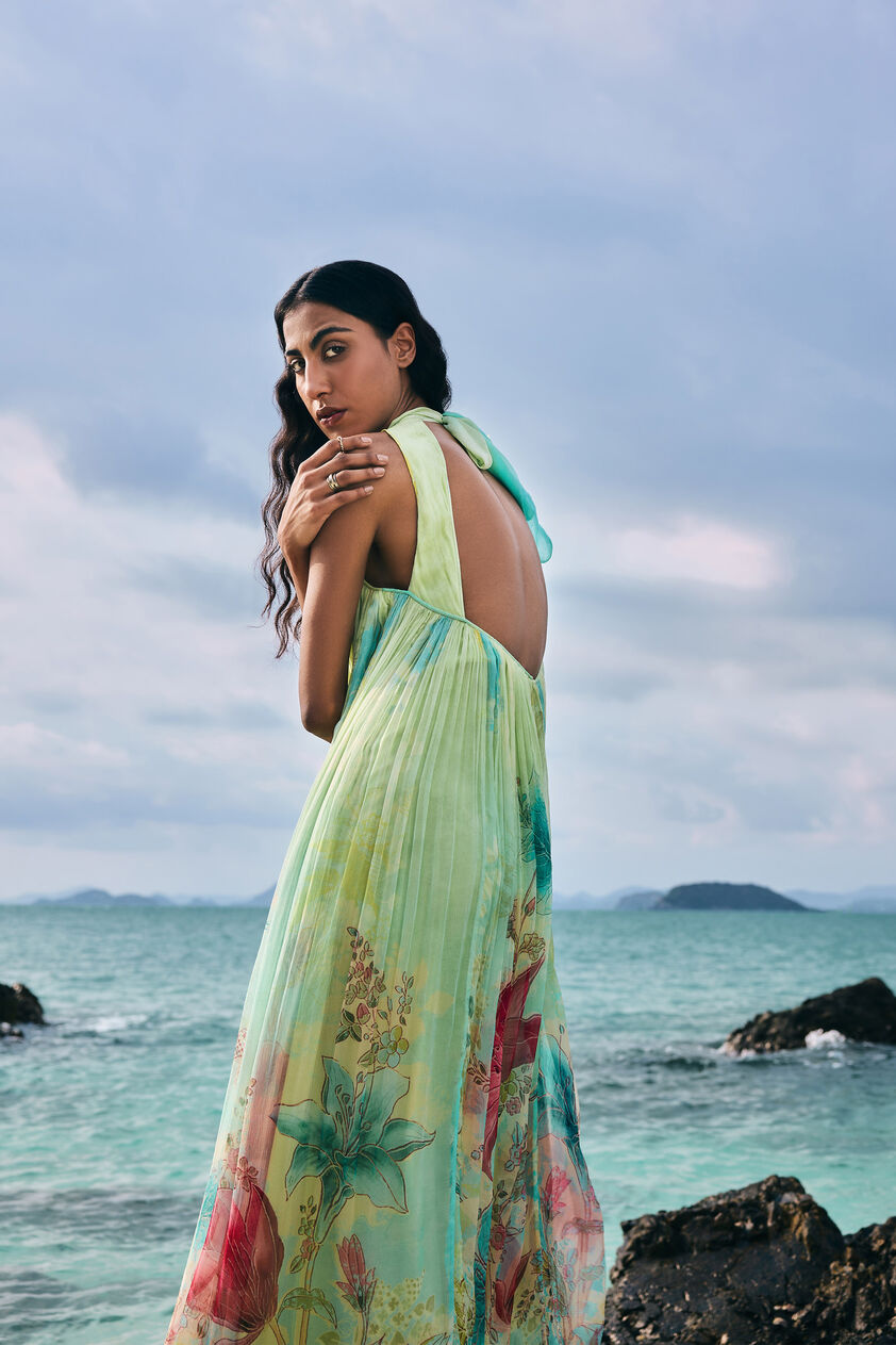 Emmylou Chiffon Gown - Yellow, Yellow, image 5