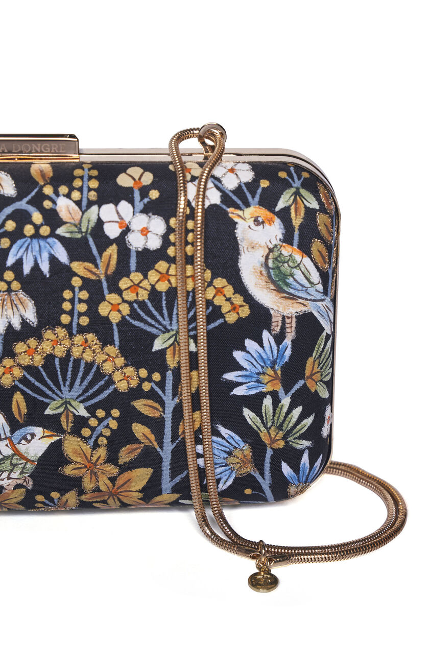 Pichhwai Clutch - Nightingale Black, Black, image 11