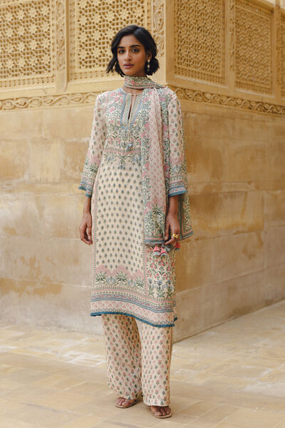 Indivarini Kurta Set - Cream