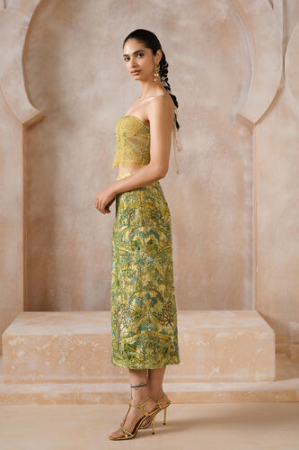 Verdalis Embroidered Applique Skirt Set - Yellow, Yellow, image 4