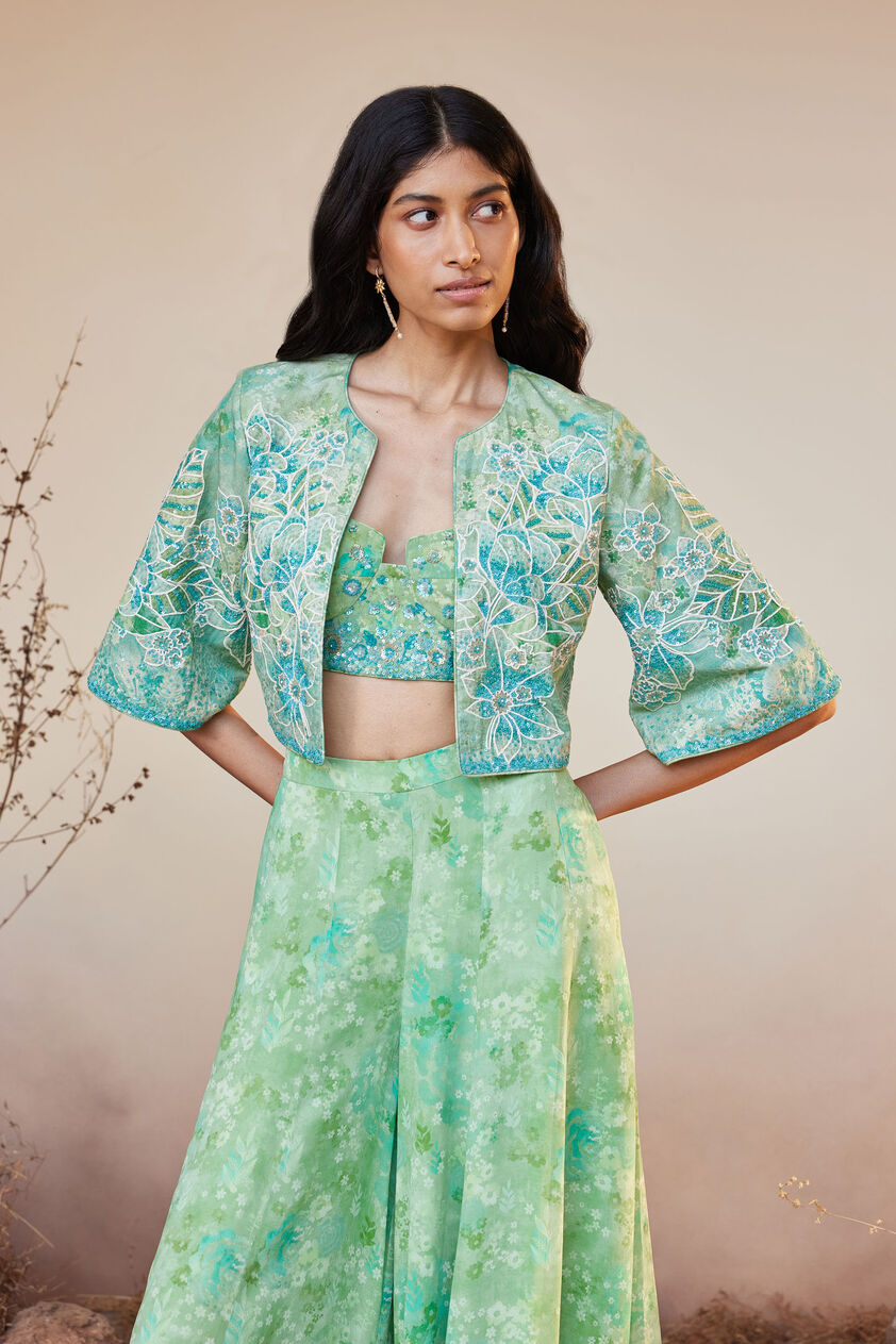 Aneeza Jacket Set - Sage, Sage, image 5