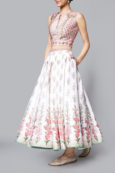 Devanshi Crop Top and Skirt