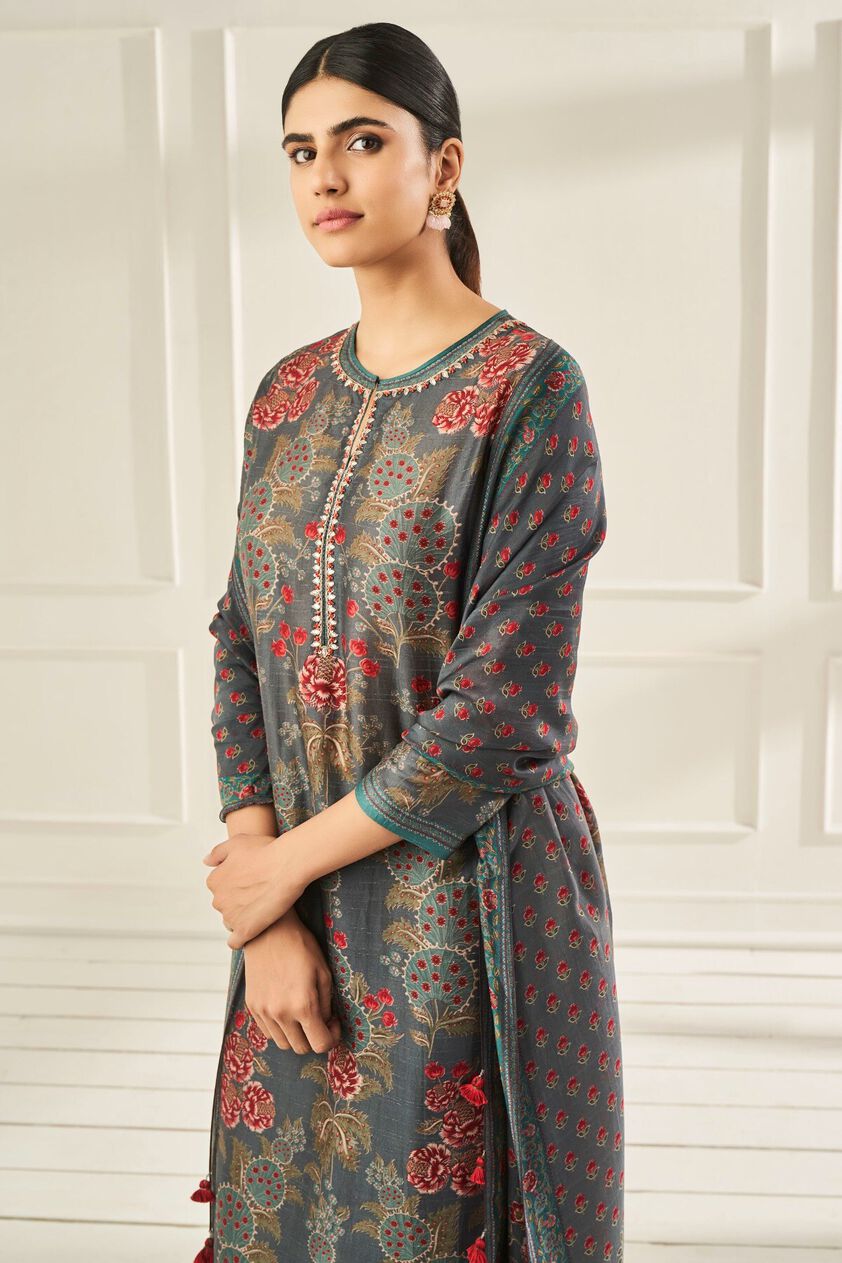 4 - Jasia Kurta Set – Grey, image 4