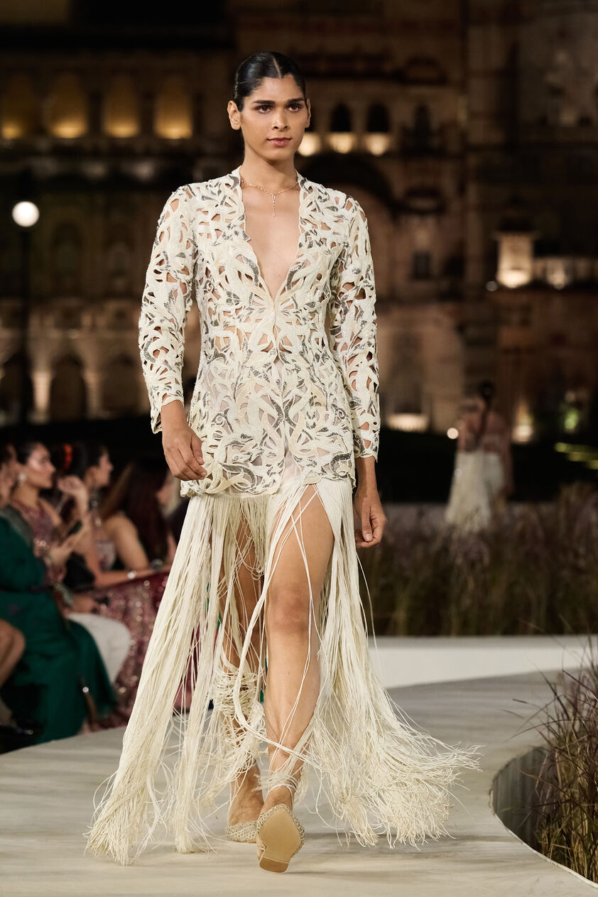 Xylandra Broderie Jacket Set - Ivory, Ivory, image 1