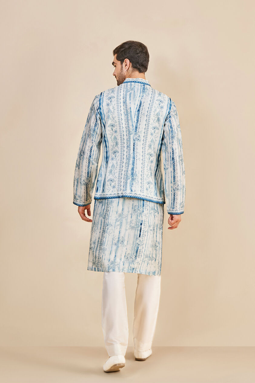 Abhinit Nehru Jacket - Blue, Blue, image 3