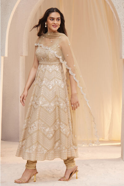 Pranayi Suit Set - Nude