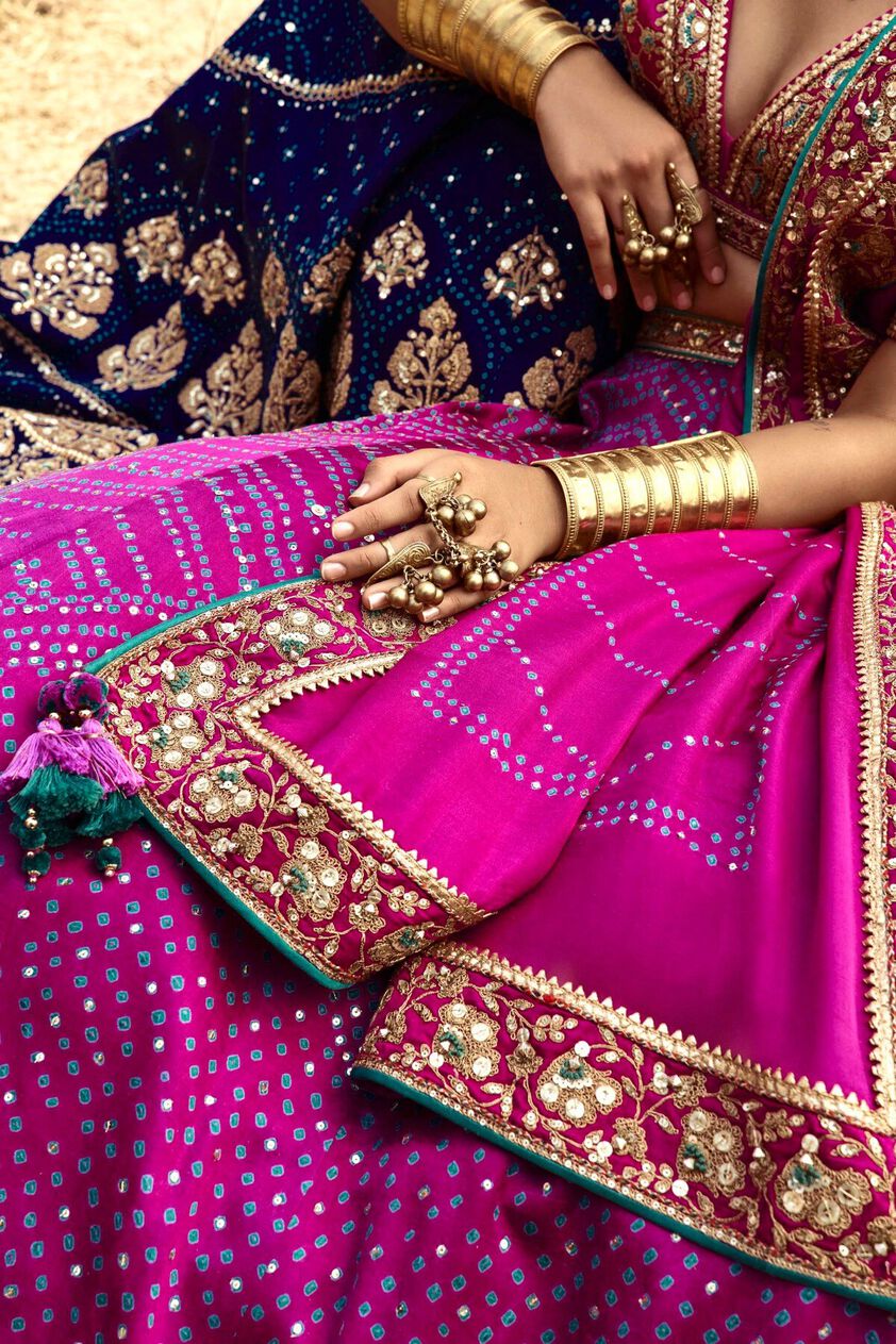 5 - Mihik Bandhani Lehenga Set &ndash; Purple, image 5