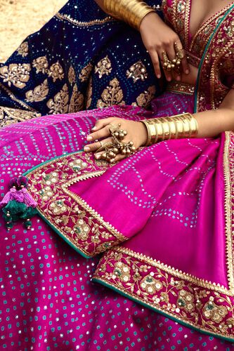 5 - Mihik Bandhani Lehenga Set &ndash; Purple, image 5