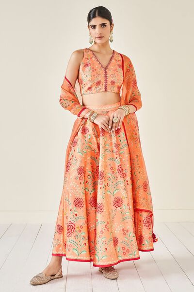 Lopa Skirt Set - Orange