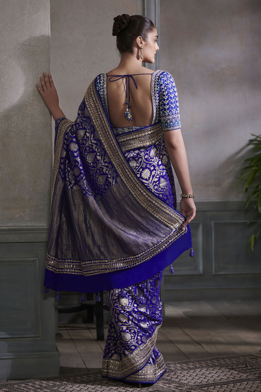 Karuna Saree Set - Blue, , image 3