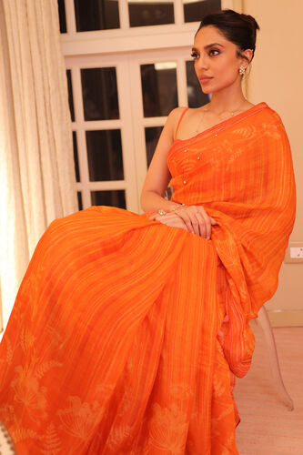 Meora Saree - Orange, , image 4