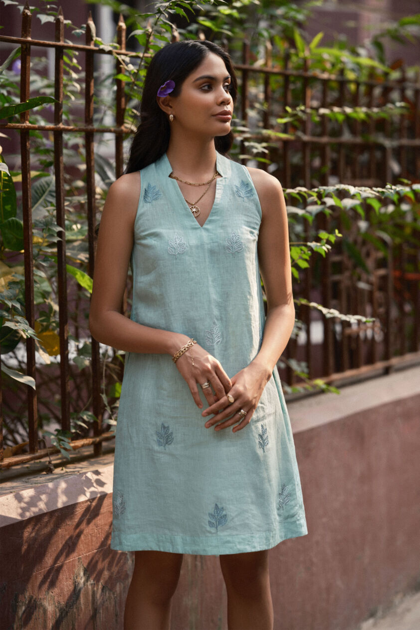 Frond Dress - Sea Green, Sea Green, image 3