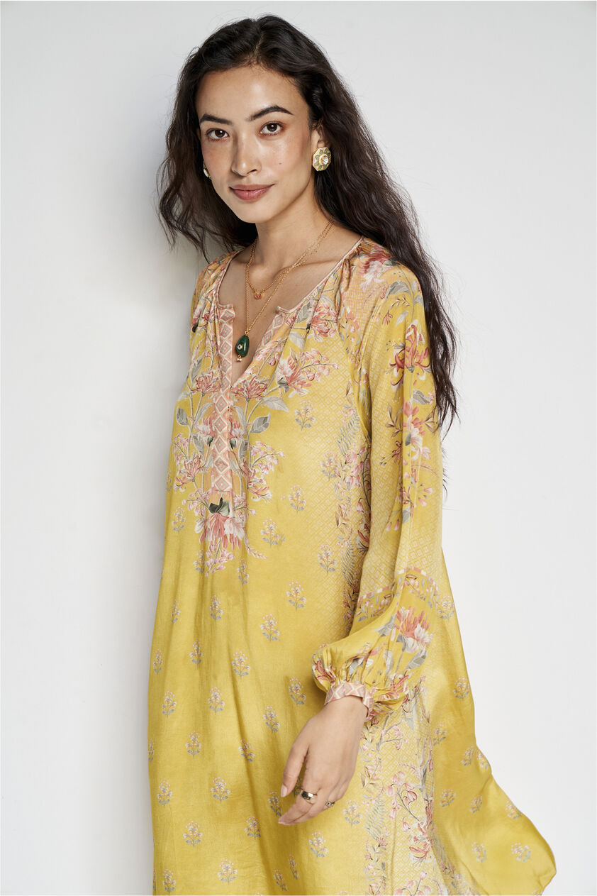 Nisho Kurta Set - Yellow, Yellow, image 4