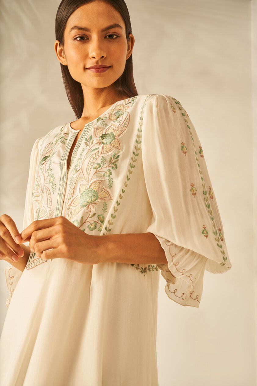 4 - Dhwani Long Dress - Cream , image 4