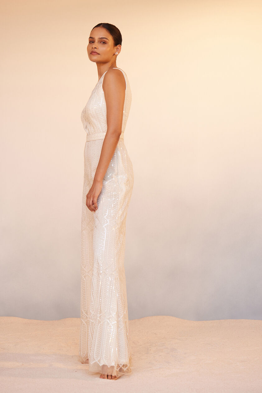 Refa Embroidered Jumpsuit - Ivory, Ivory, image 2