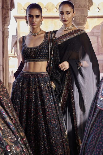 Sharinee Silk Lehenga Set - Blue, Blue, image 4