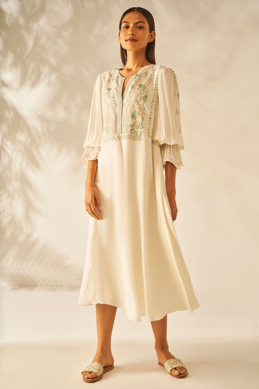 1 - Dhwani Long Dress - Cream , image 1