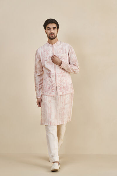 Mrig Nehru Jacket - Peach
