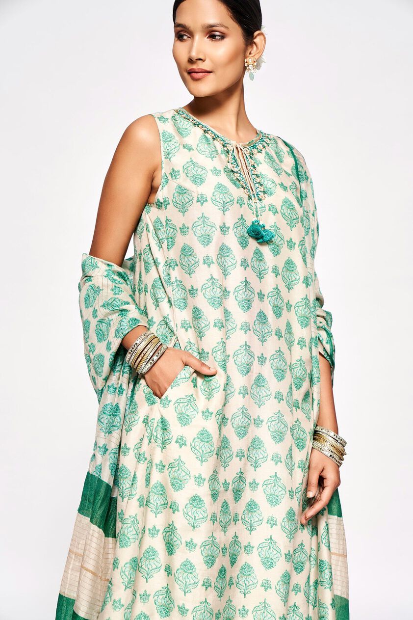 5 - Maushmi Kurta Set – Green, image 5