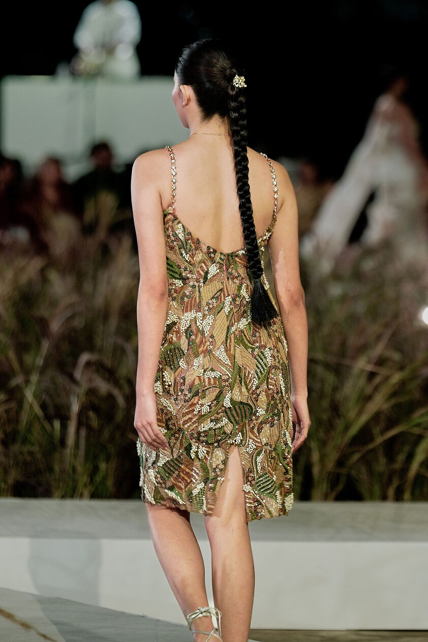 Thalora Embroidered Dress - Brown, Brown, image 2