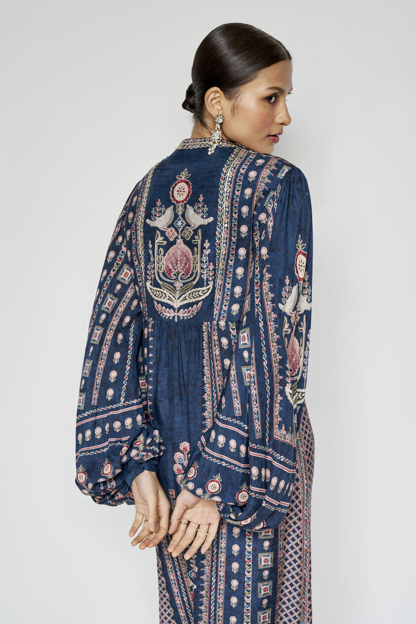 Eranthe Lyocell Kaftan - Blue, Blue, image 6