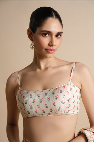 Komakal Printed Silk Saree - Ivory, Ivory, image 8