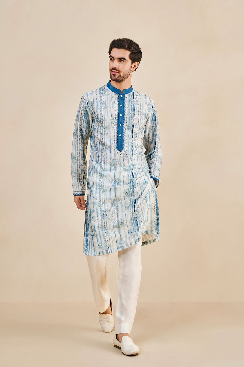 Abhinit Kurta - Blue, Blue, image 1