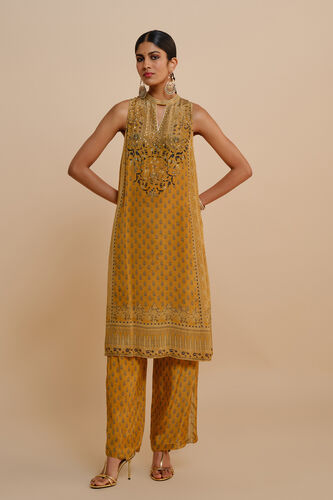 Emira A-line Kurta Set - Yellow, Yellow, image 1