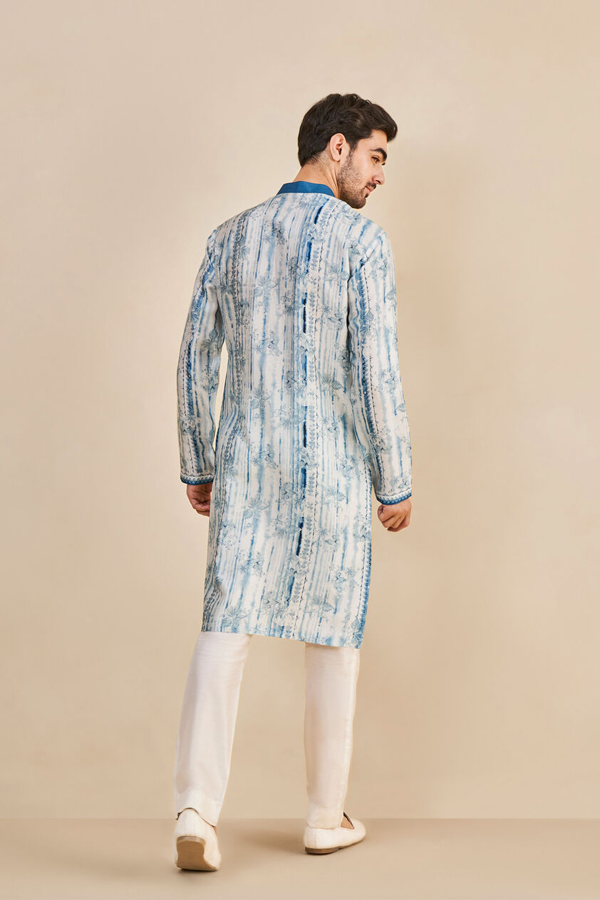 Abhinit Kurta - Blue, Blue, image 3