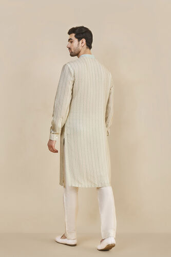 Cream Silk Trousers, Cream, image 2