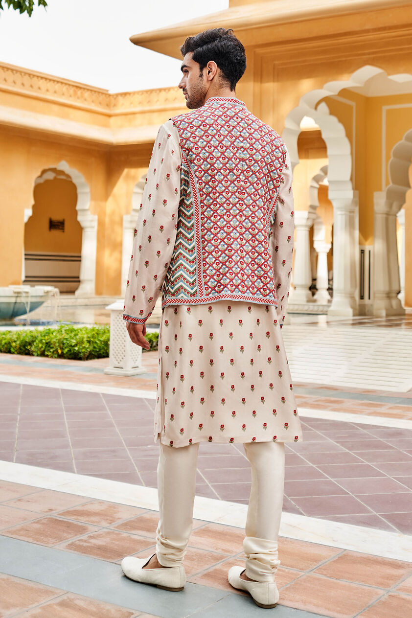 Syed Nehru Jacket - Ivory, Ivory, image 3