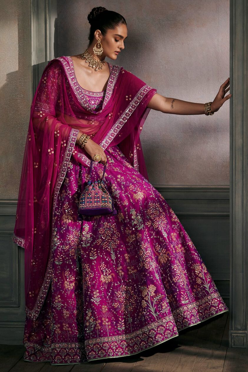 1 - Mohi Lehenga Set – Purple, image 1