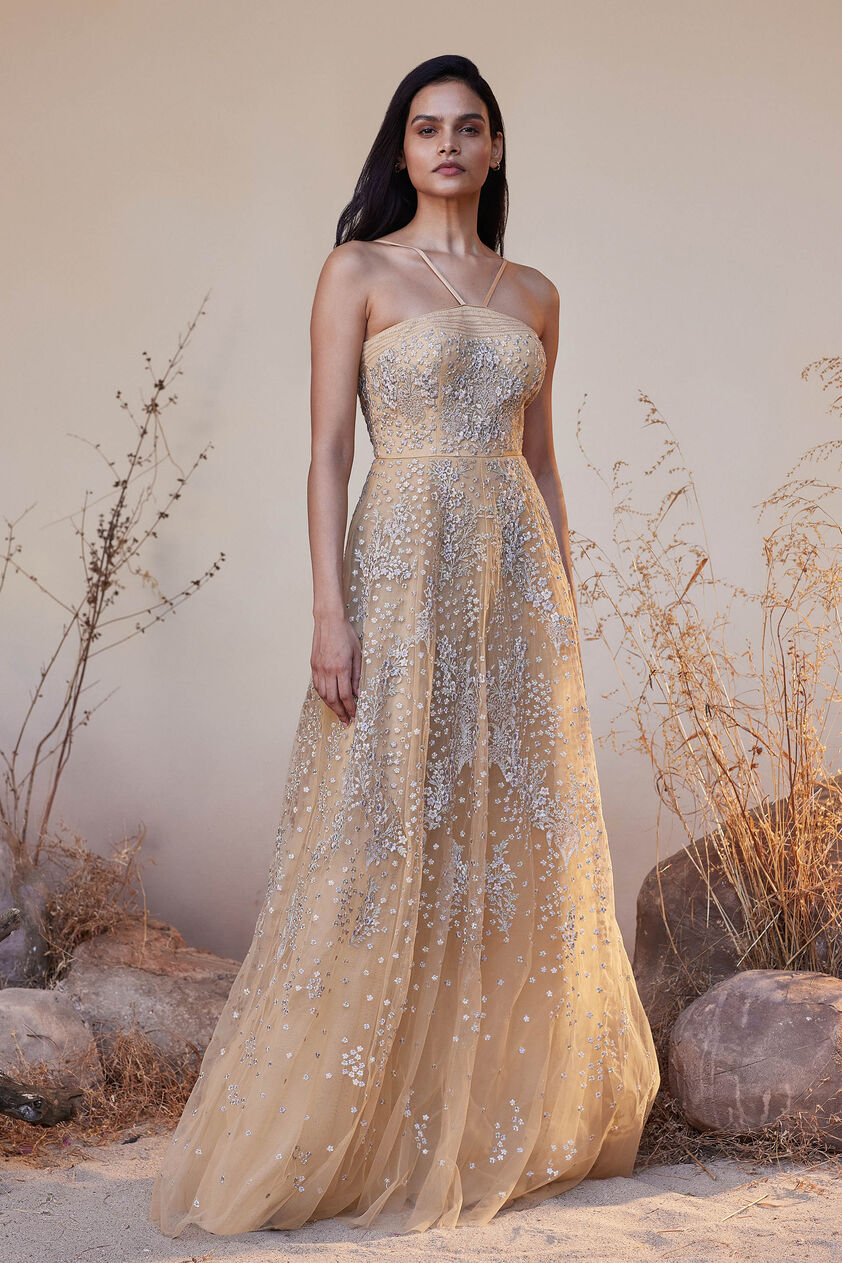 Aasfa Gown - Nude, Nude, image 3