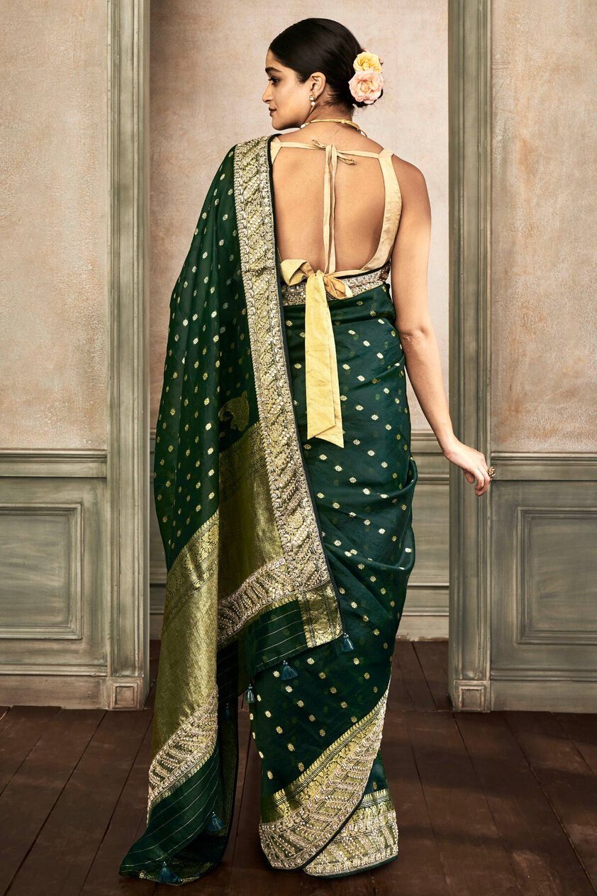 3 - Rasya Saree Set – Green, image 3